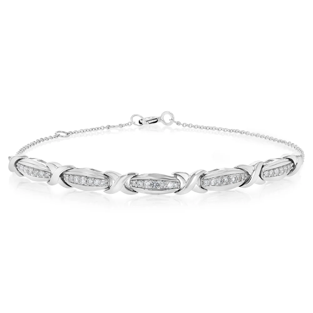 Luminesce Lab Grown 1/4 Carat Diamond Bracelet in Sterling Silver