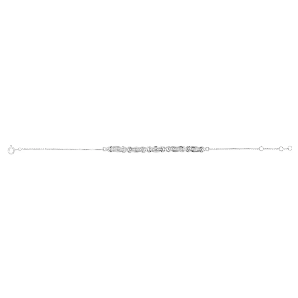 Luminesce Lab Grown 1/4 Carat Diamond Bracelet in Sterling Silver - Image 2