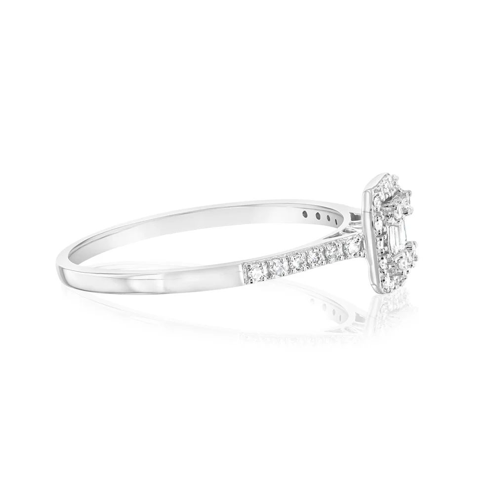 Luminesce Lab Grown 1/4 Carat Diamond Ring in 9ct White Gold - Image 2