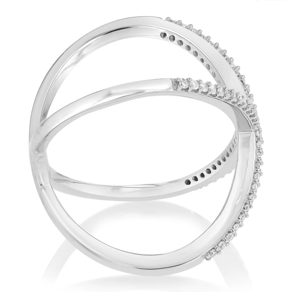 Luminesce Lab Grown 1/4 Carat Diamond Ring in Sterling Silver - Image 2