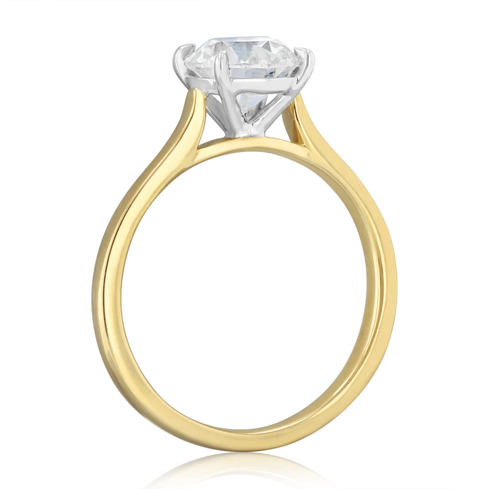 Luminesce Lab Grown 1.40 Carat Diamond Solitaire Ring in 9ct Yellow Gold - Image 3