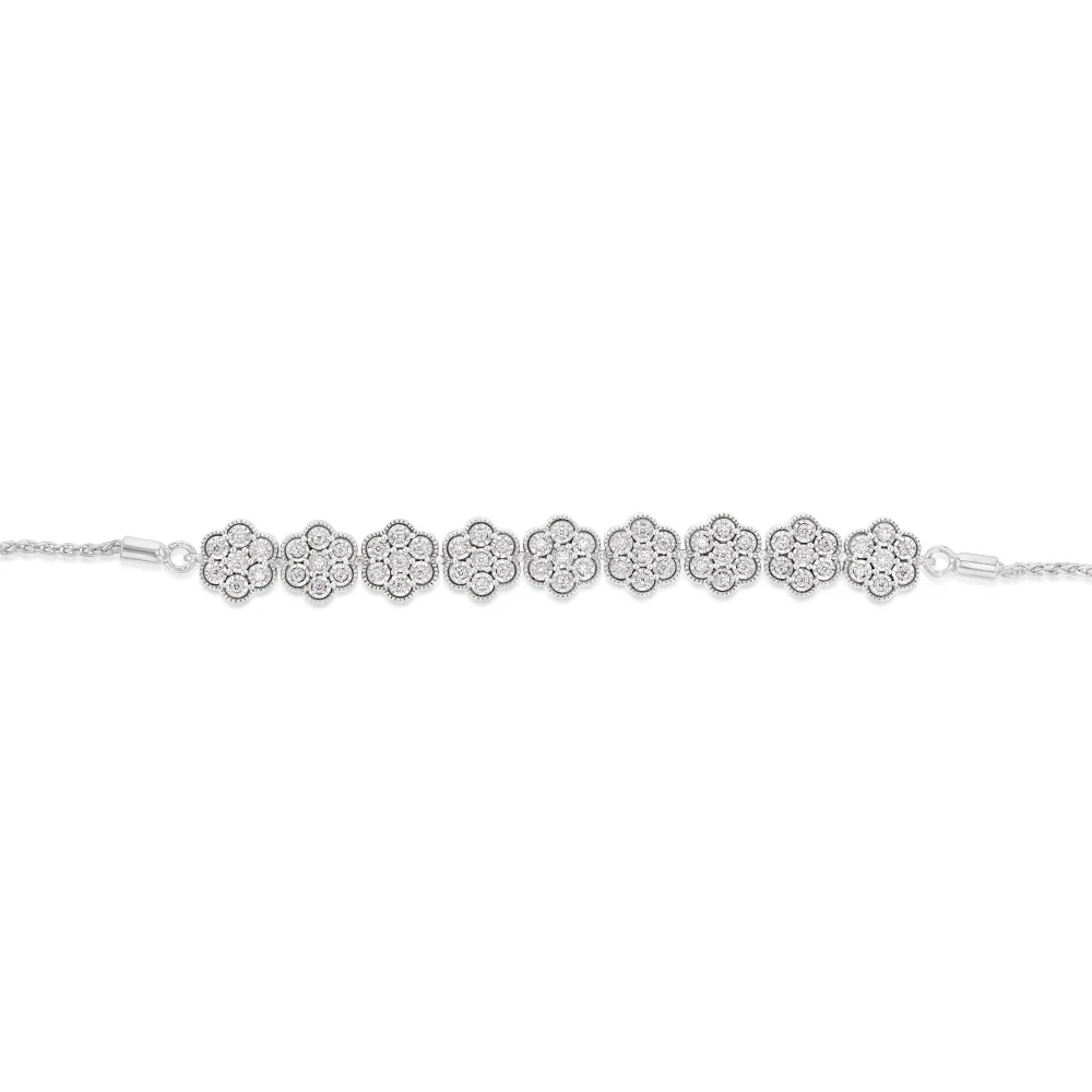 Luminesce Lab Grown 1/5 Carat Diamond Bolo Bracelet in Sterling Silver - Image 2