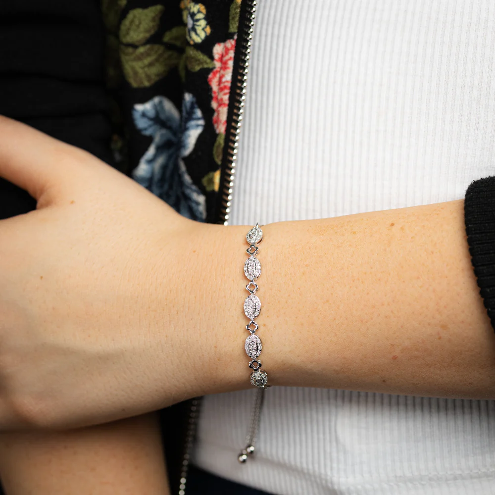 Luminesce Lab Grown 1/5 Carat Diamond Bracelet in Sterling Silver - Image 3