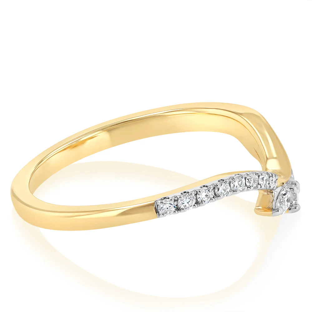 Luminesce Lab Grown 1/5 Carat Diamond Ring in 9ct Yellow Gold - Image 2