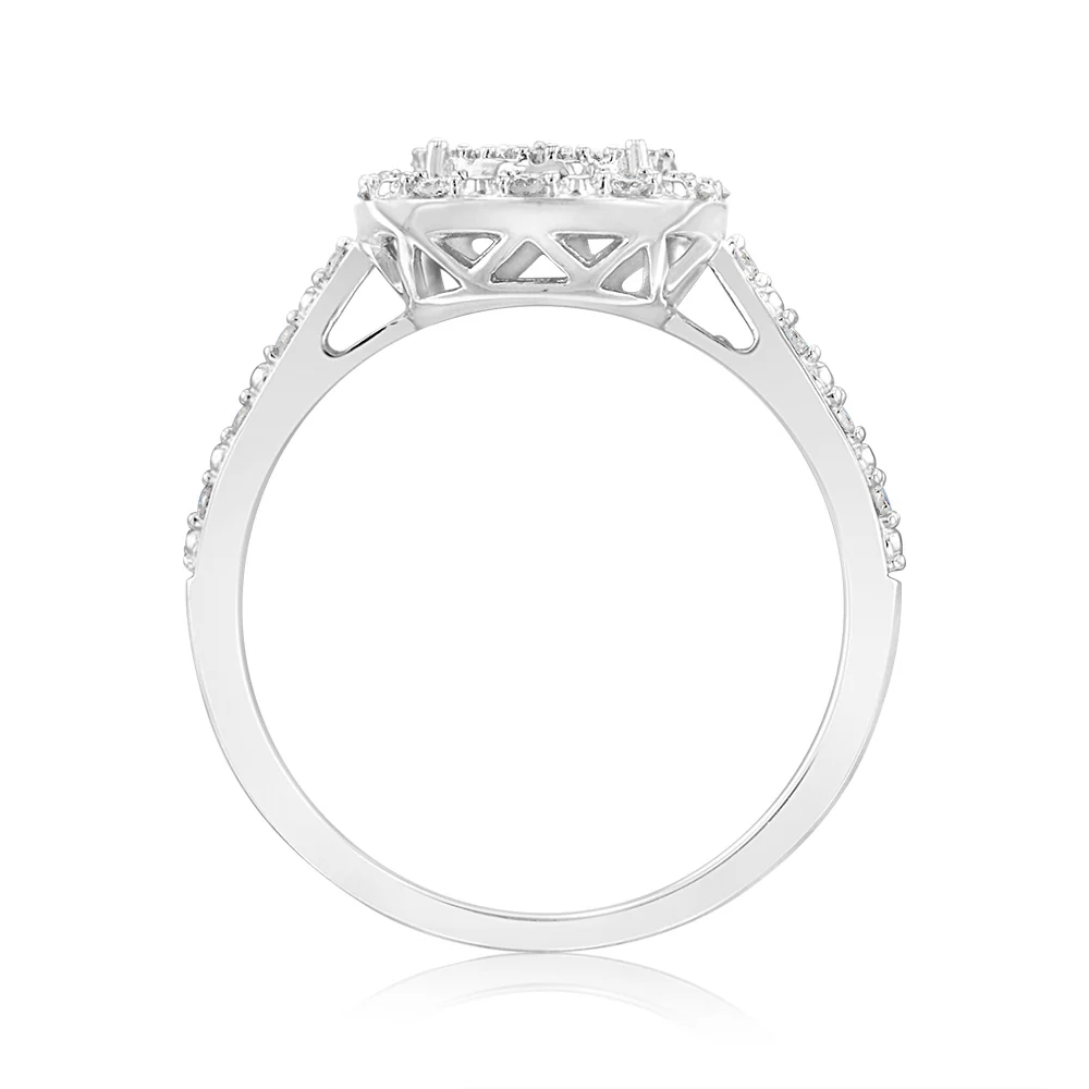 Luminesce Lab Grown 1/5 Carat Diamond Ring in Sterling Silver - Image 4