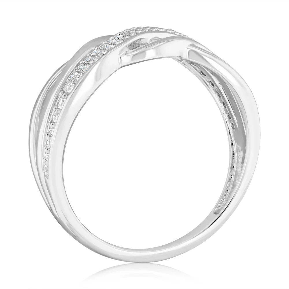 Luminesce lab Grown 1/5 Carat Diamond Ring in Sterling Silver - Image 3
