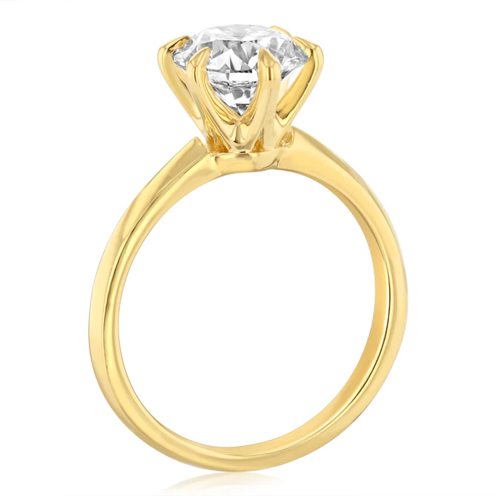 Luminesce Lab Grown 1.5 Carat Diamond Solitaire Ring in 9ct Yellow Gold - Image 3