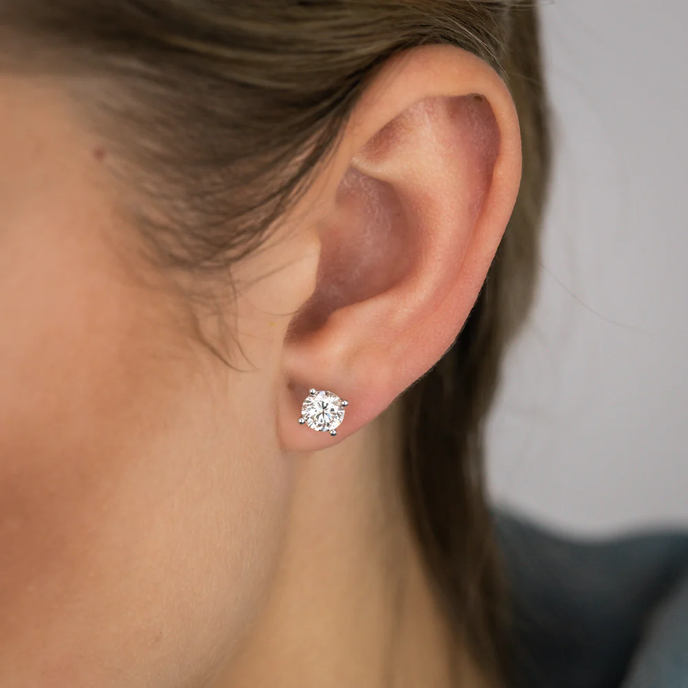 Luminesce Lab Grown 1.5 Carat Diamond Stud Earrings in 9ct White Gold - Image 2