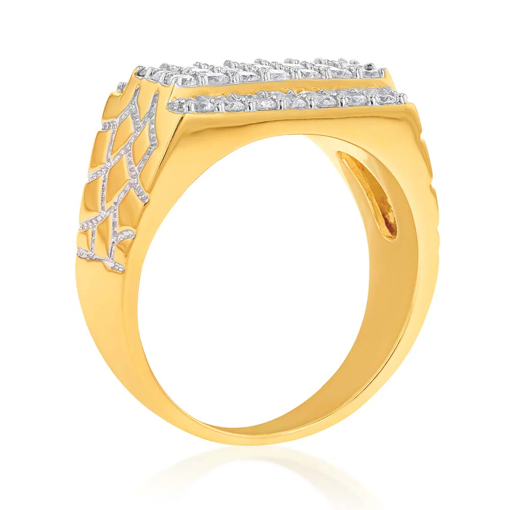 Luminesce Lab Grown 1.50 Carat Diamond Gents Ring in 9ct Yellow Gold - Image 3