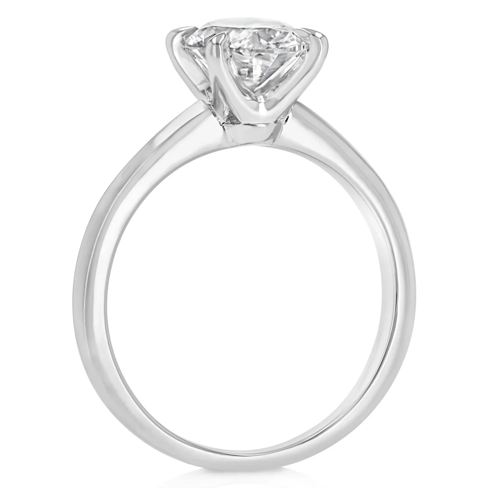 Luminesce Lab Grown 1.50 Carat Diamond Solitaire Oval Ring in Sterling Silver - Image 3
