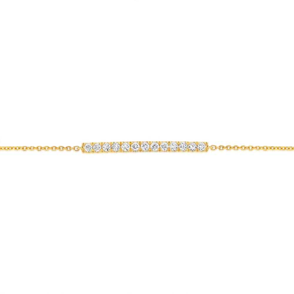Luminesce Lab Grown 1/6 Carat Diamond 17.5cm in 9ct Yellow Gold - Image 3