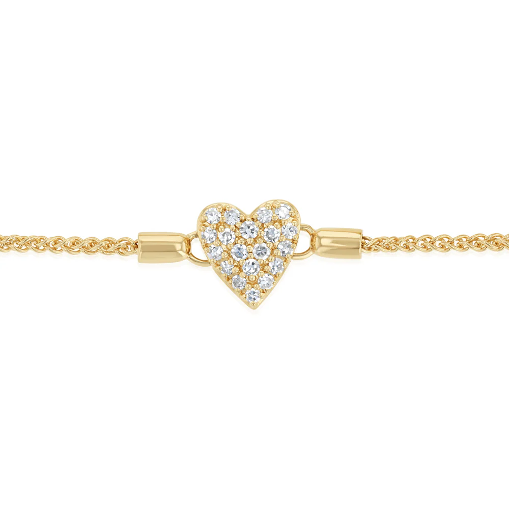 Luminesce Lab Grown 1/6 Carat Diamond Bolo Bracelet in Gold Plated Sterling Silver - Image 2