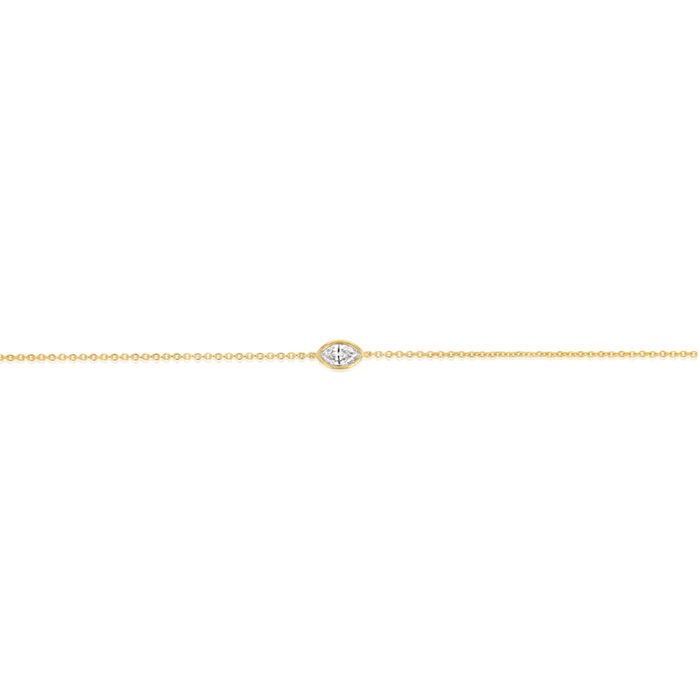 Luminesce Lab Grown 1/6 Carat Diamond Bracelet in 9ct Yellow Gold - Image 2