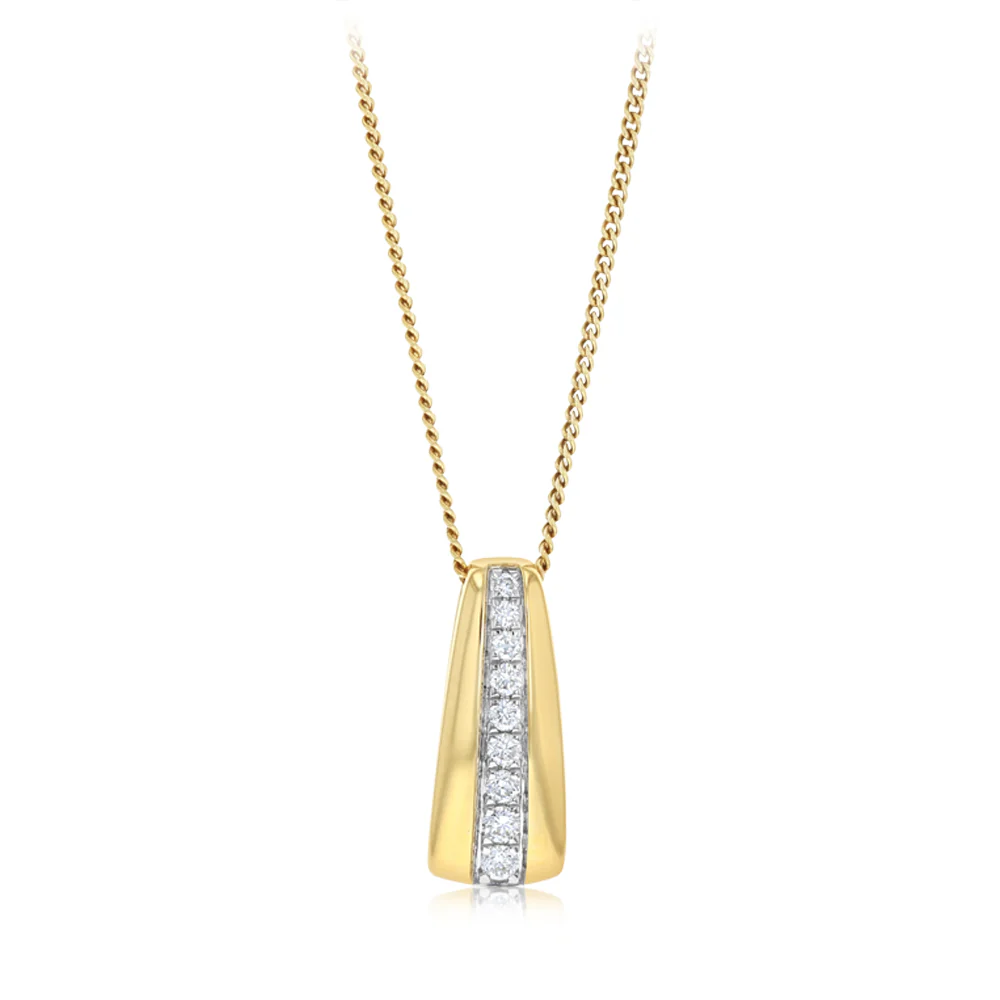 Luminesce Lab Grown 1/6 Carat Diamond Pendant in 9ct Yellow Gold