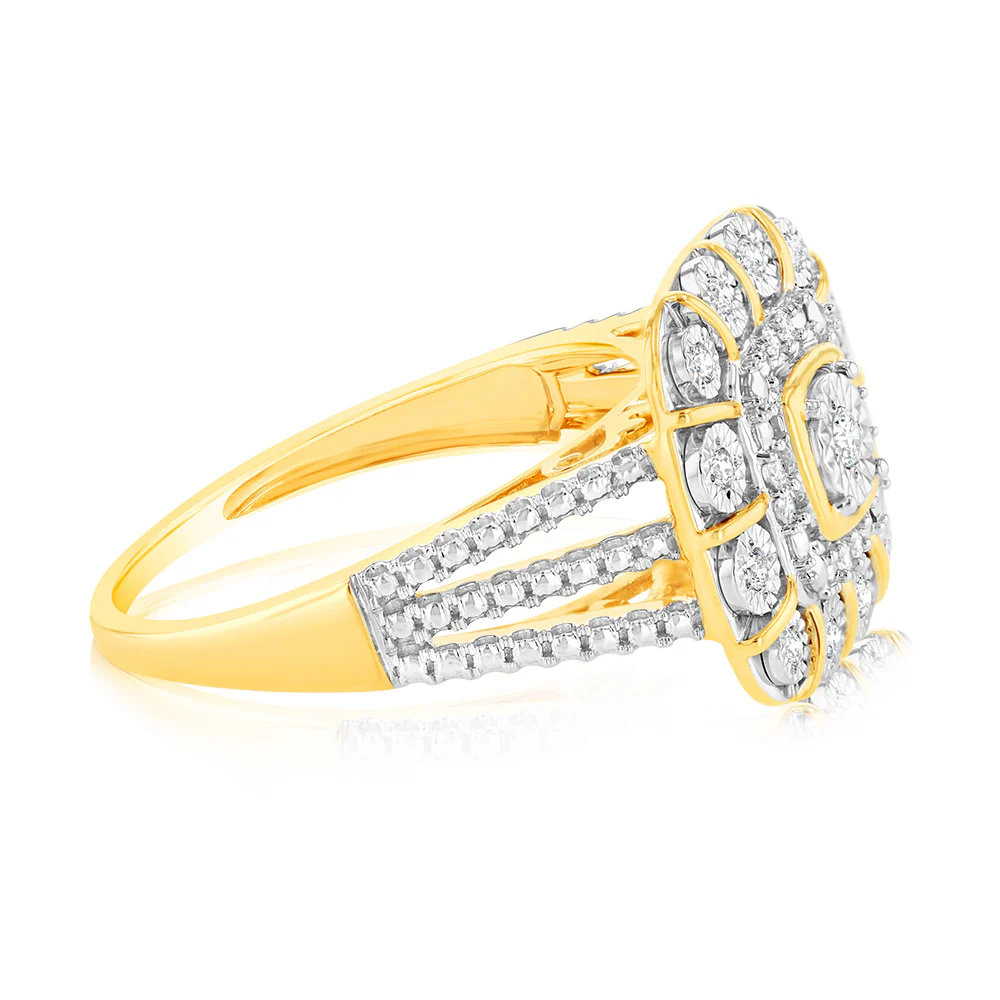 Luminesce Lab Grown 1/6 Carat Diamond Ring in 9ct Yellow Gold - Image 2