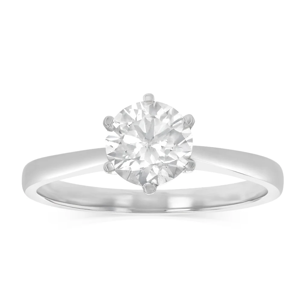 Luminesce Lab Grown 1 Carat Certified Diamond Solitaire Ring in 18ct White Gold