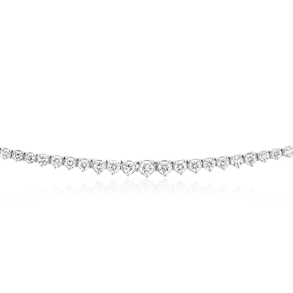 Luminesce Lab Grown 1 Carat Diamond Cable Chain Necklace in 9ct White Gold - Image 3