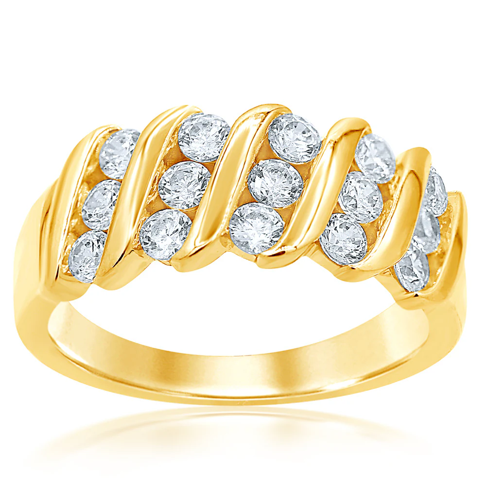 Luminesce Lab Grown 1 Carat Diamond Dress Ring in 9ct Yellow Gold