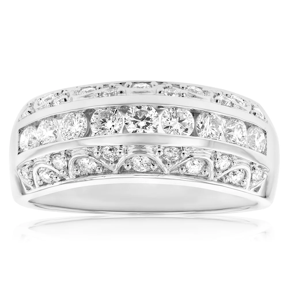 Luminesce Lab Grown 1 Carat Diamond Dress Ring in Sterling Silver