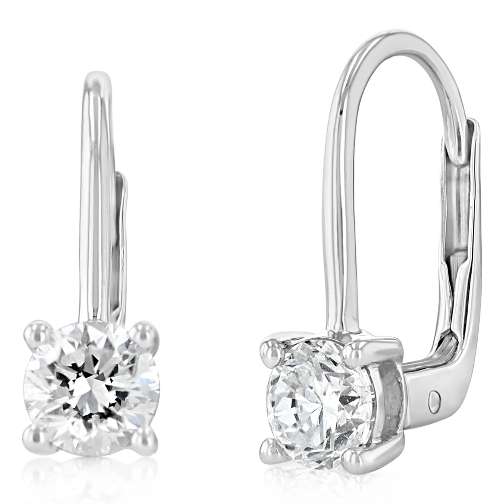 Luminesce Lab Grown 1 Carat Diamond Drop Earring in Sterling Silver