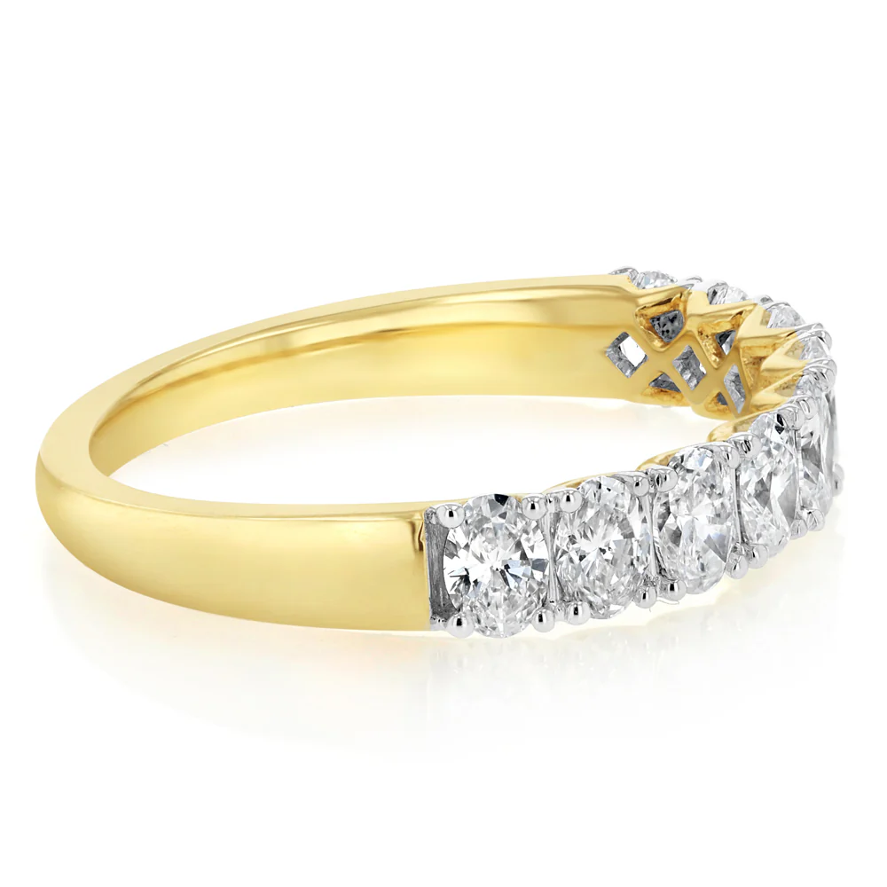 Luminesce Lab Grown 1 Carat Diamond Eternity Ring in 9ct Yellow Gold - Image 2