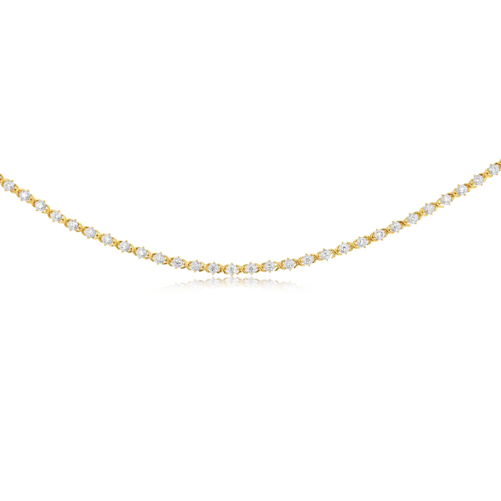 Luminesce Lab Grown 1 Carat Diamond Necklace in 9ct Yellow Gold - Image 2