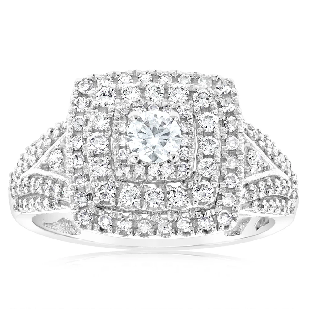Luminesce Lab Grown 1 Carat Diamond Ring in 10ct White Gold