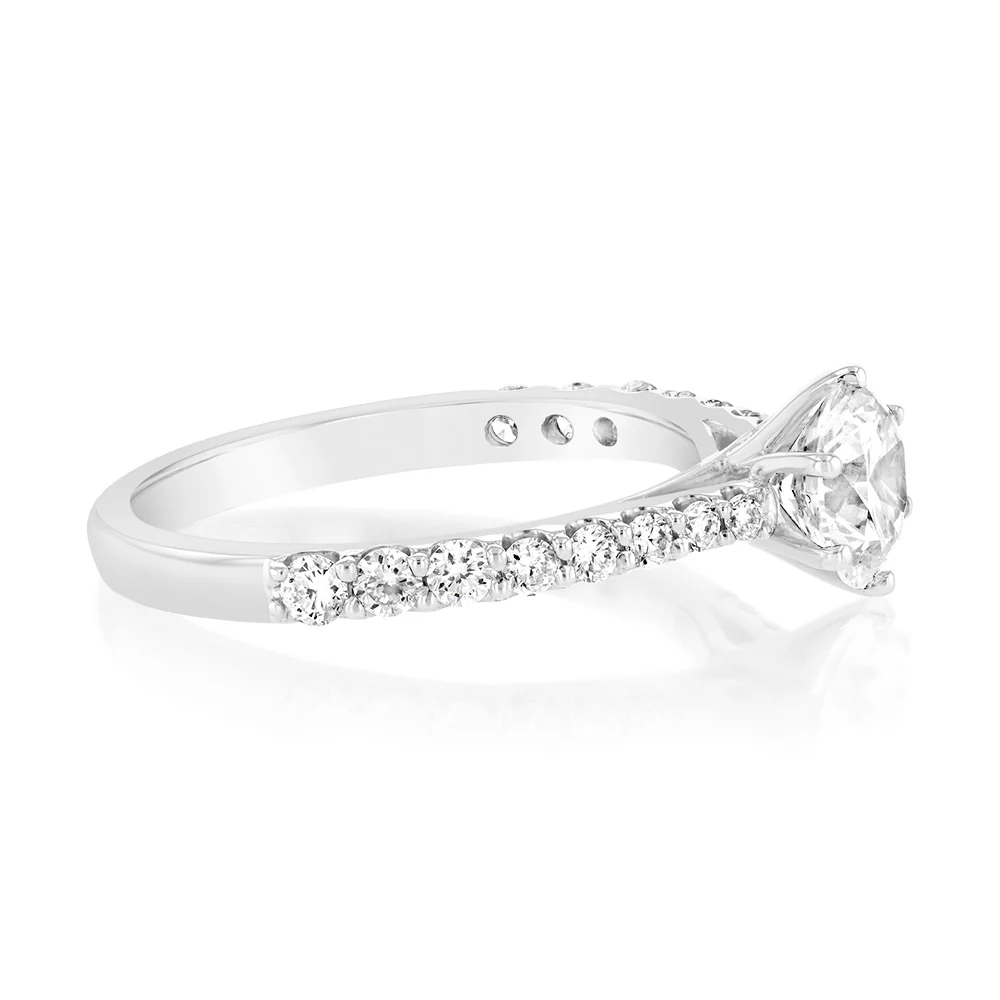 Luminesce Lab Grown 1 Carat Diamond Ring in 18ct White Gold - Image 2