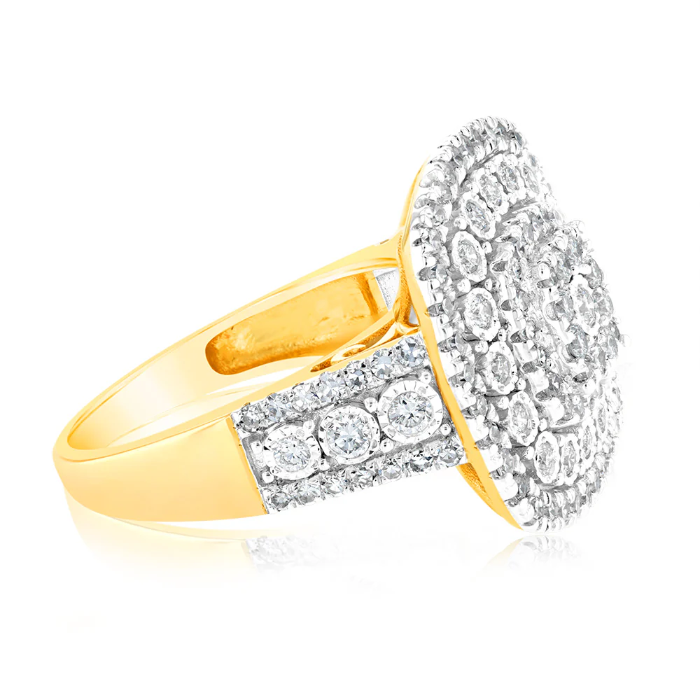 Luminesce Lab Grown 1 Carat Diamond Ring in 9ct Yellow Gold - Image 2