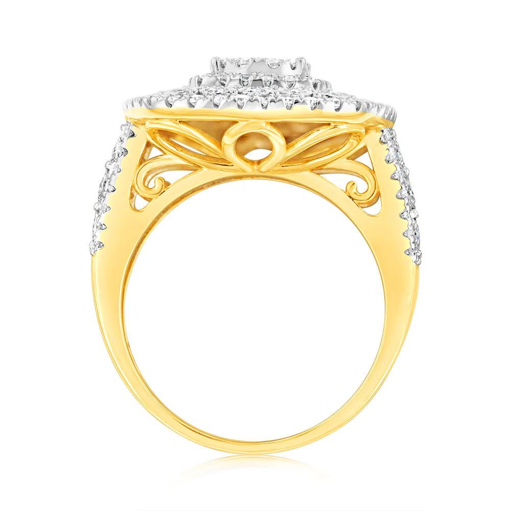 Luminesce Lab Grown 1 Carat Diamond Ring in 9ct Yellow Gold - Image 4
