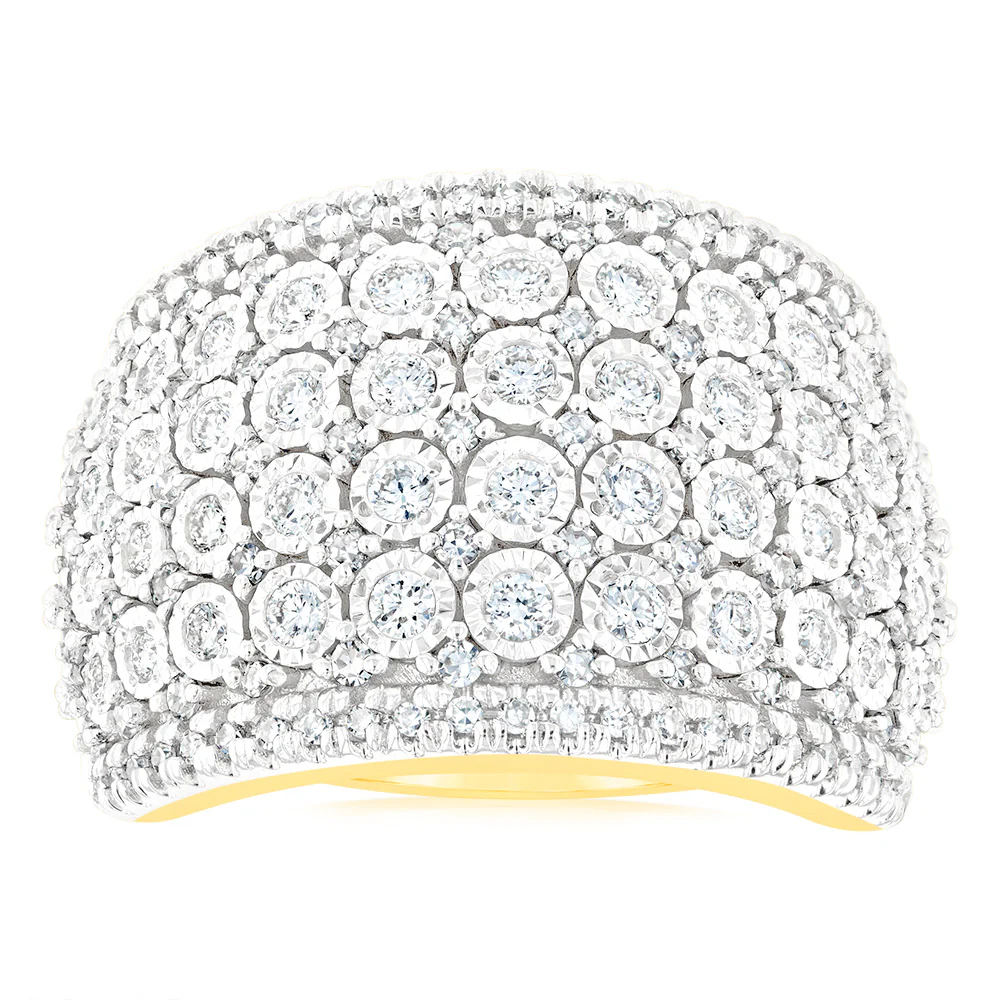 Luminesce Lab Grown 1 Carat Diamond Ring in 9ct Yellow Gold