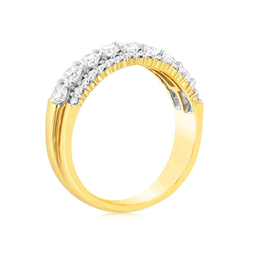 Luminesce Lab Grown 1 Carat Diamond Ring in 9ct Yellow Gold - Image 3