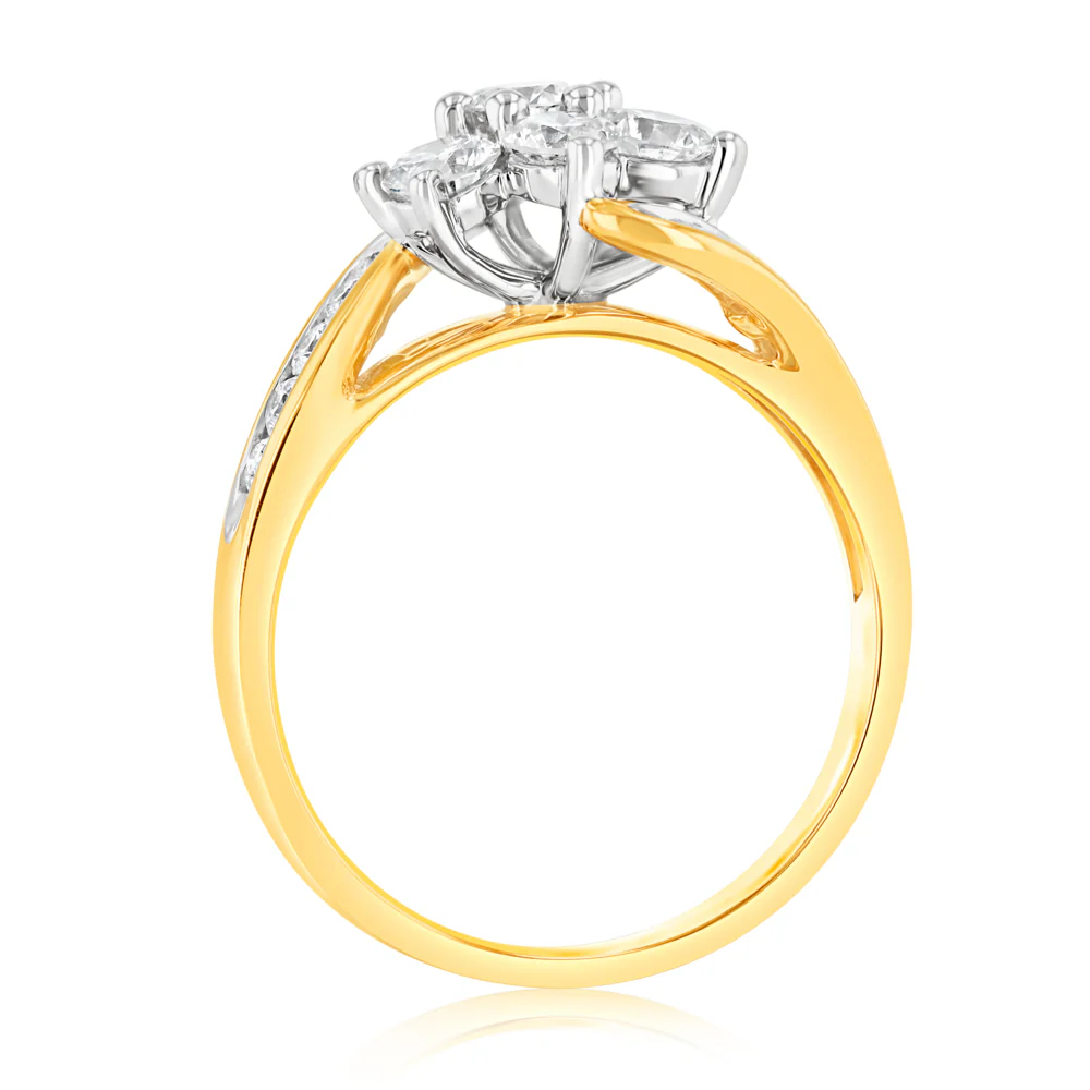 Luminesce Lab Grown 1 Carat Diamond Ring in 9ct Yellow Gold - Image 3