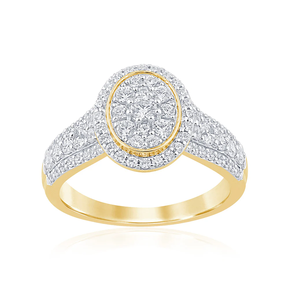 Luminesce Lab Grown 1 Carat Diamond Ring in 9ct Yellow Gold