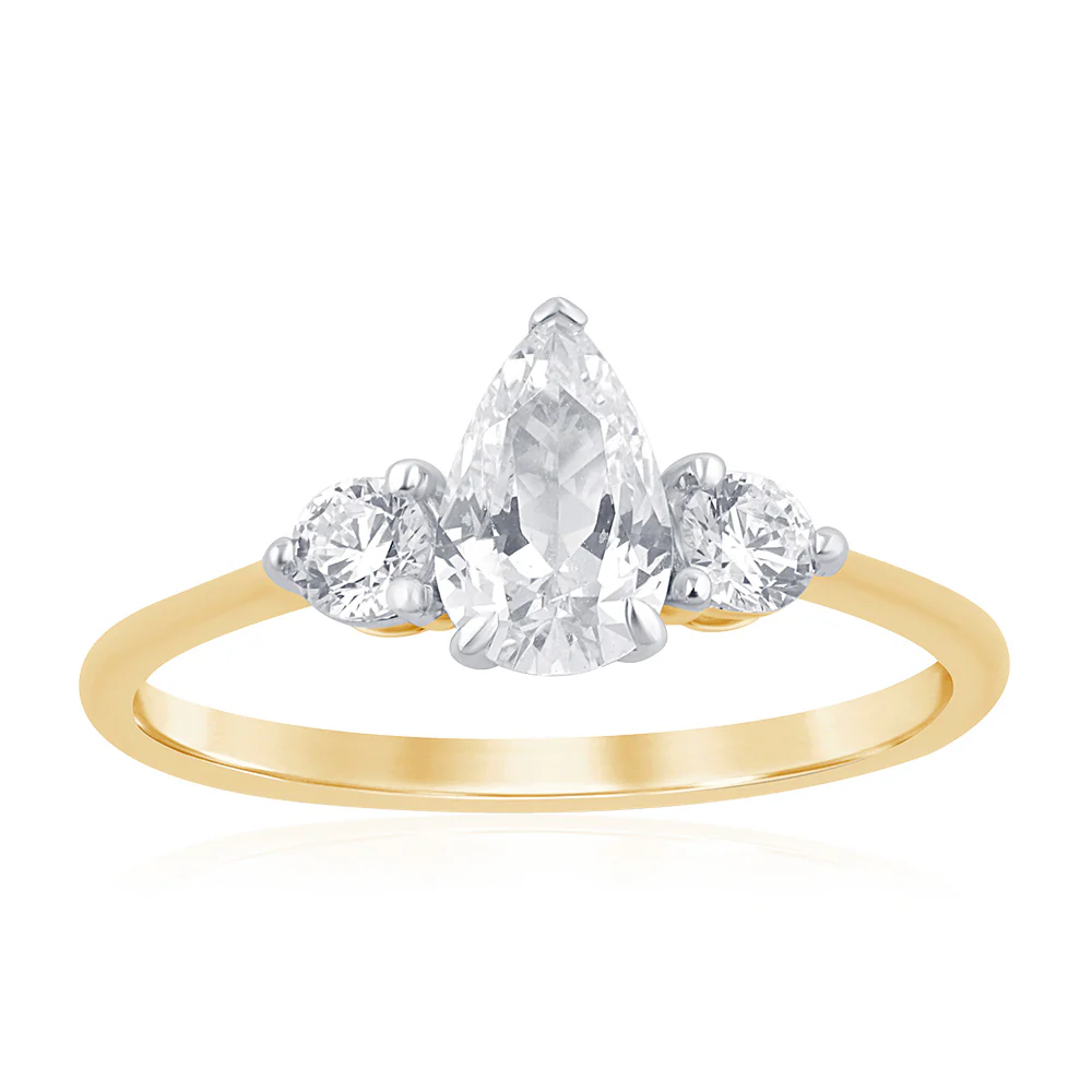 Luminesce Lab Grown 1 Carat Diamond Ring in 9ct Yellow Gold