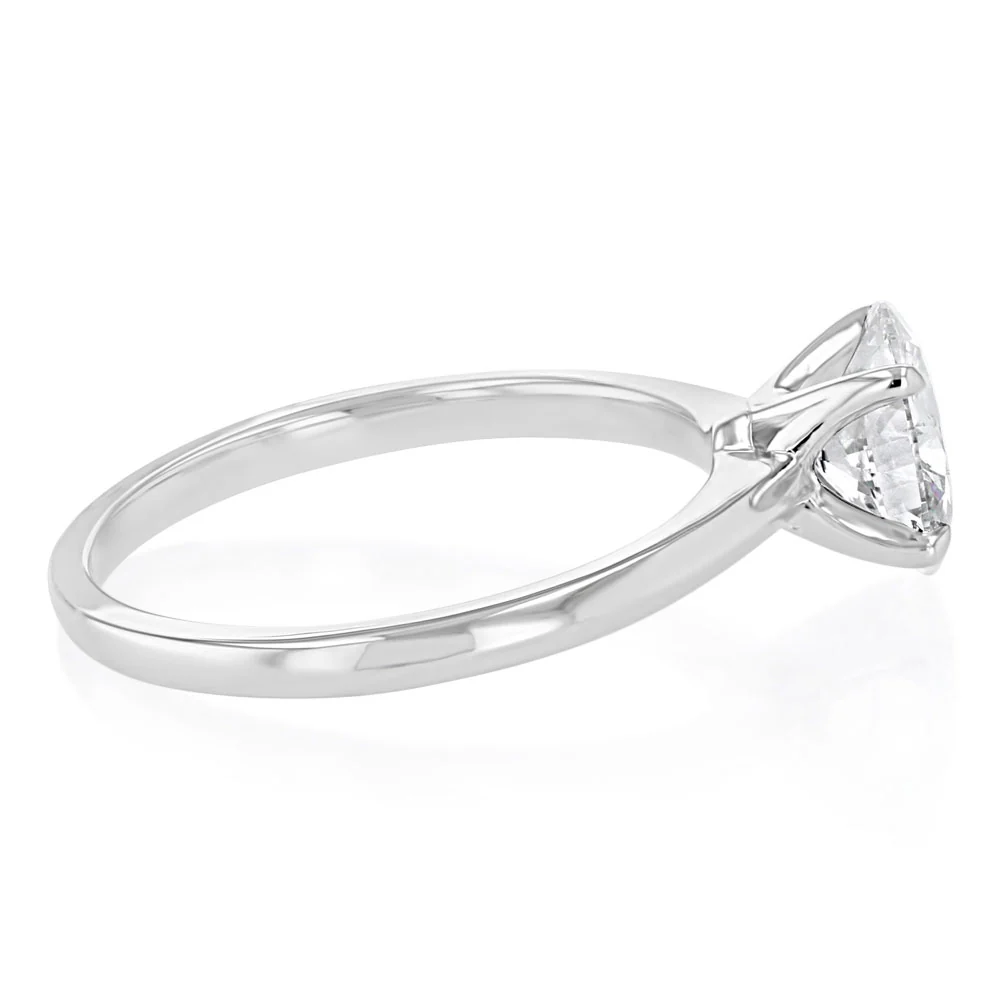 Luminesce Lab Grown 1 Carat Diamond Solitaire Oval Ring in Sterling Silver - Image 2