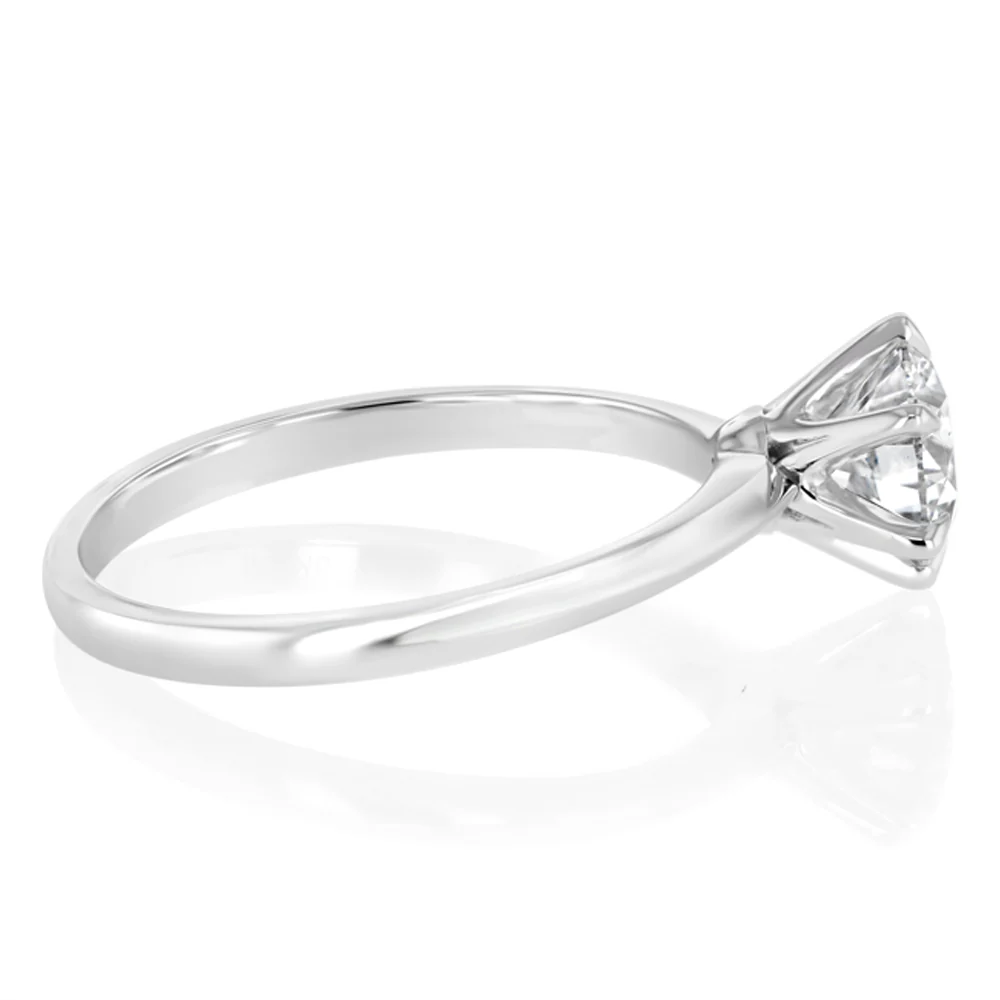 Luminesce Lab Grown 1 Carat Diamond Solitaire Ring in 9ct White Gold - Image 2