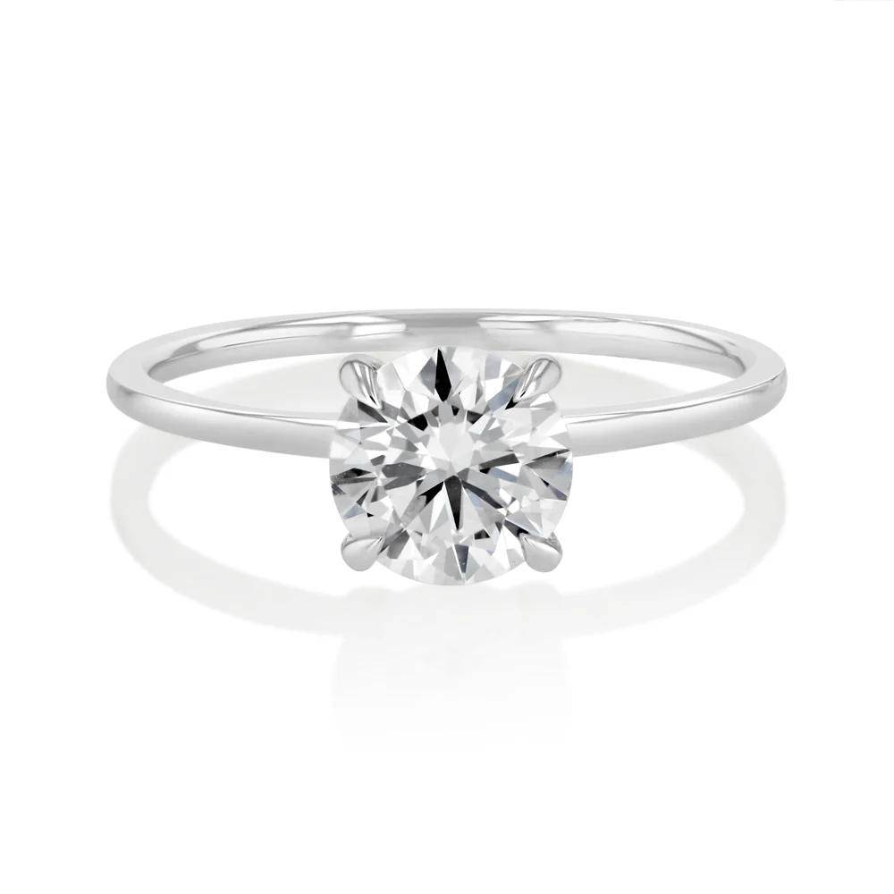 Luminesce Lab Grown 1 Carat Diamond Solitaire Ring in 9ct White Gold