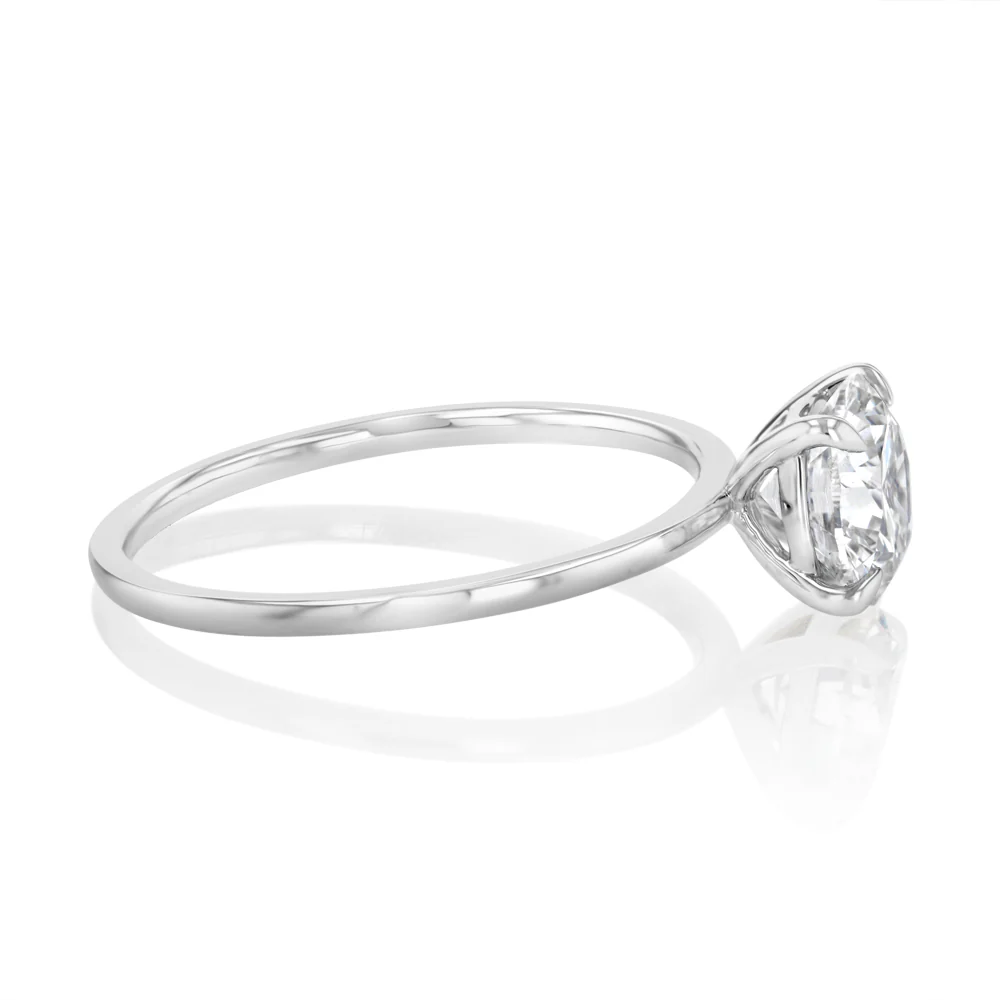 Luminesce Lab Grown 1 Carat Diamond Solitaire Ring in 9ct White Gold - Image 2