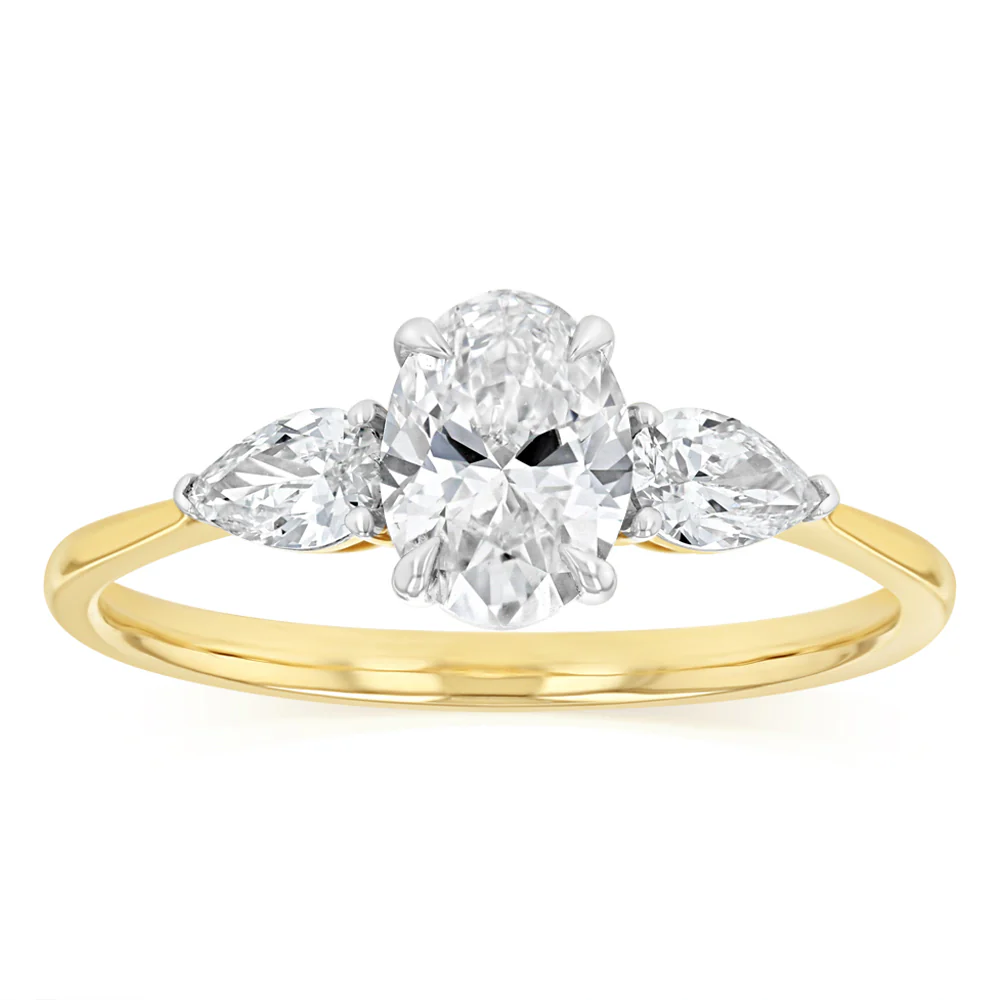 Luminesce Lab Grown 1 Carat Diamond Solitaire Ring in 9ct Yellow Gold