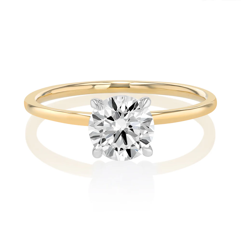 Luminesce Lab Grown 1 Carat Diamond Solitaire Ring in 9ct Yellow Gold