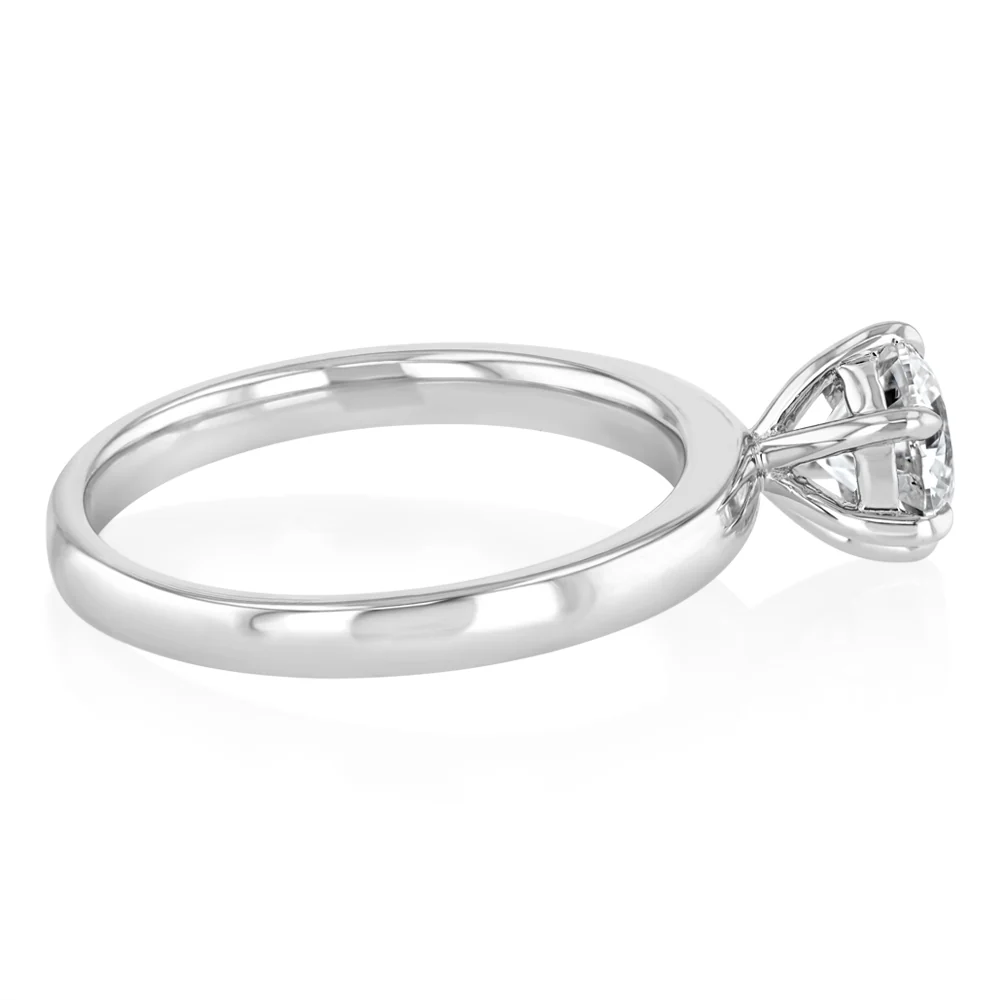 Luminesce Lab Grown 1 Carat Diamond Solitaire Ring in Platinum - Image 2