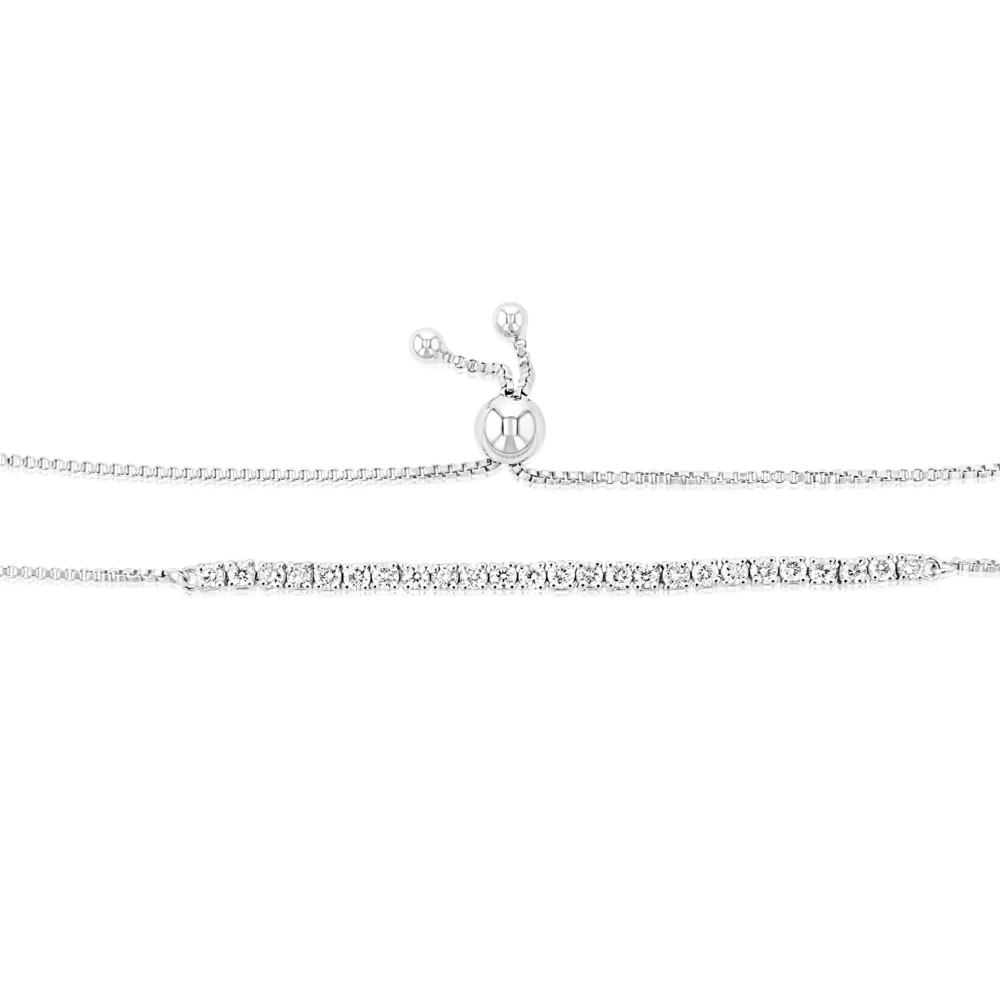 Luminesce Lab Grown 1 Carat Diamond Sterling Silver Bracelet - Image 2