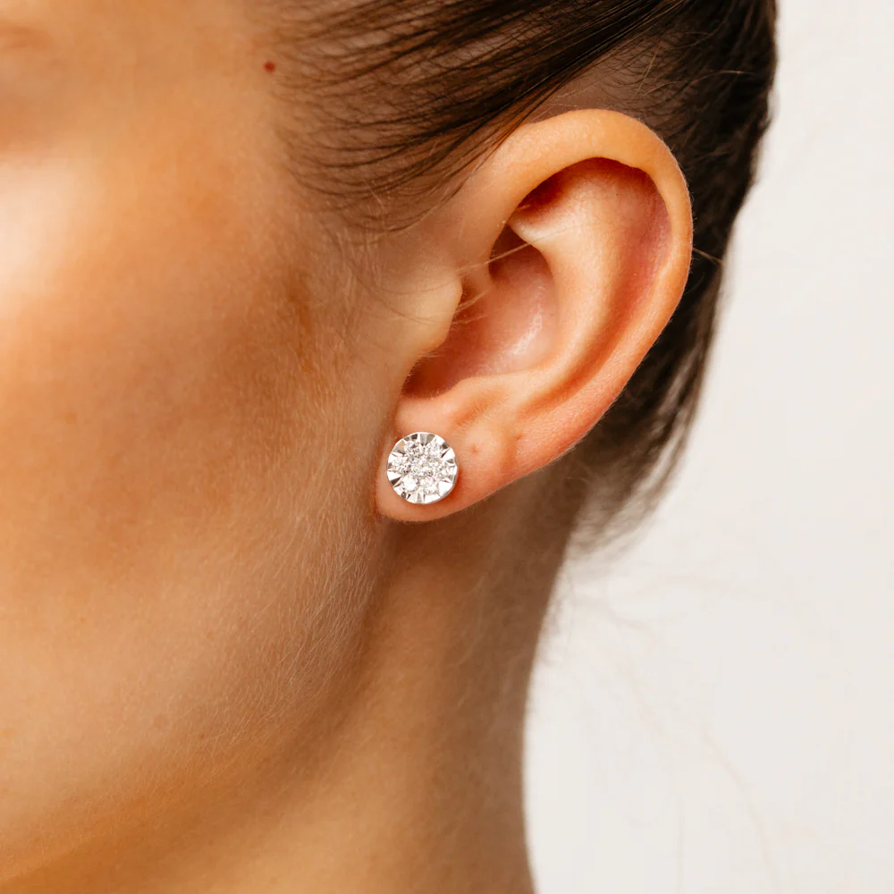 Luminesce Lab Grown 1 Carat Diamond Stud Earrings in Sterling Silver - Image 2
