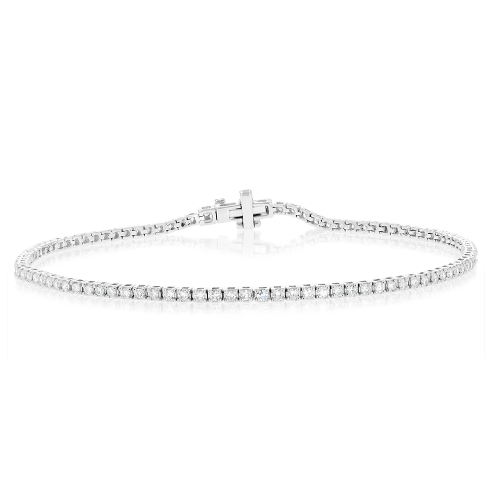 Luminesce Lab Grown 1 Carat Diamond Tennis Bracelet in Sterling Silver