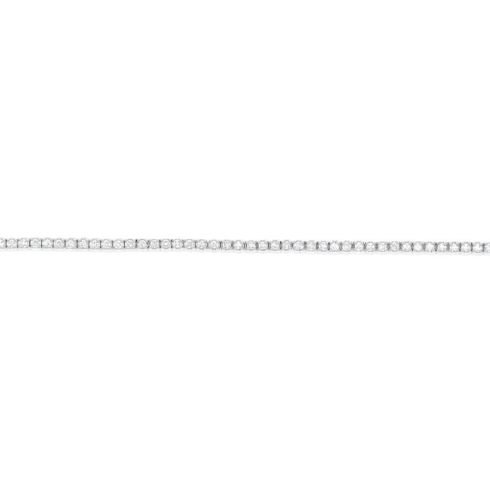 Luminesce Lab Grown 1 Carat Diamond Tennis Bracelet in Sterling Silver - Image 3