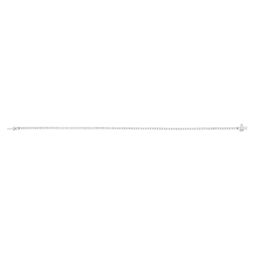 Luminesce Lab Grown 1 Carat Diamond Tennis Bracelet in Sterling Silver - Image 7