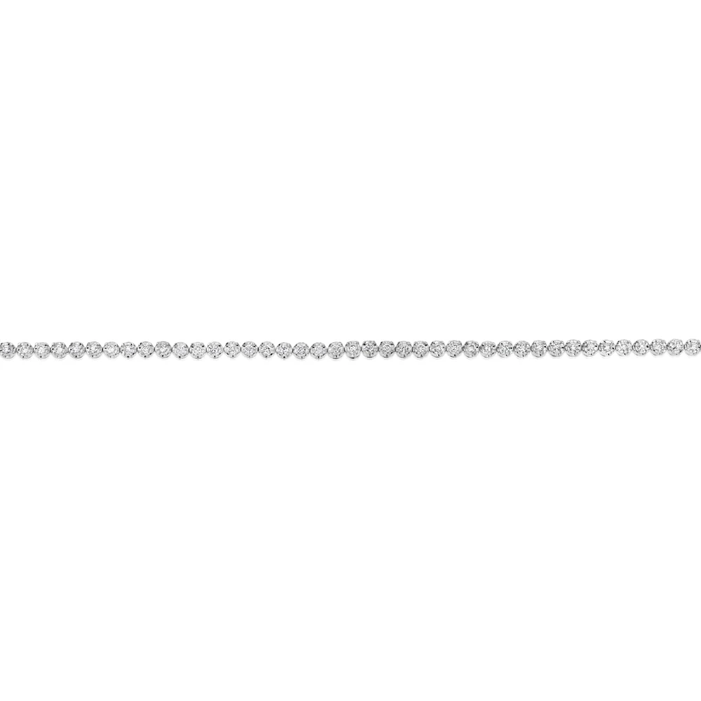 Luminesce Lab Grown 1 Carat Diamond Tennis Bracelet in Sterling Silver - Image 2