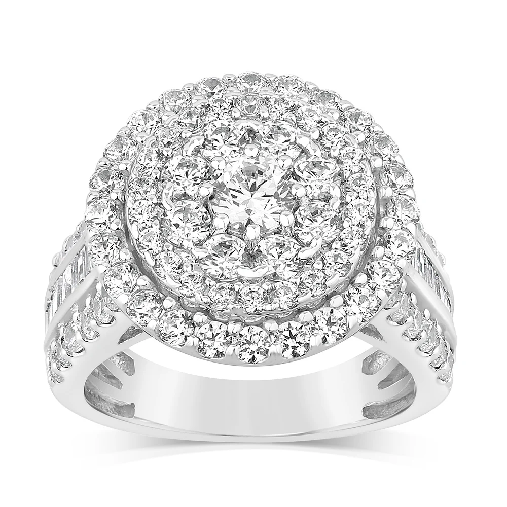 Luminesce Lab Grown 10ct White Gold Ring in 3 Carat Diamond