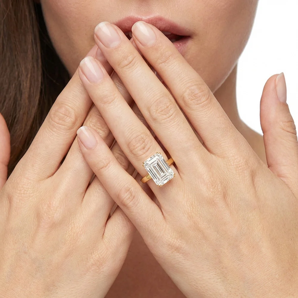 Luminesce Lab Grown 11 Carat Diamond Certified Solitaire Ring in 9ct Yellow Gold - Image 6